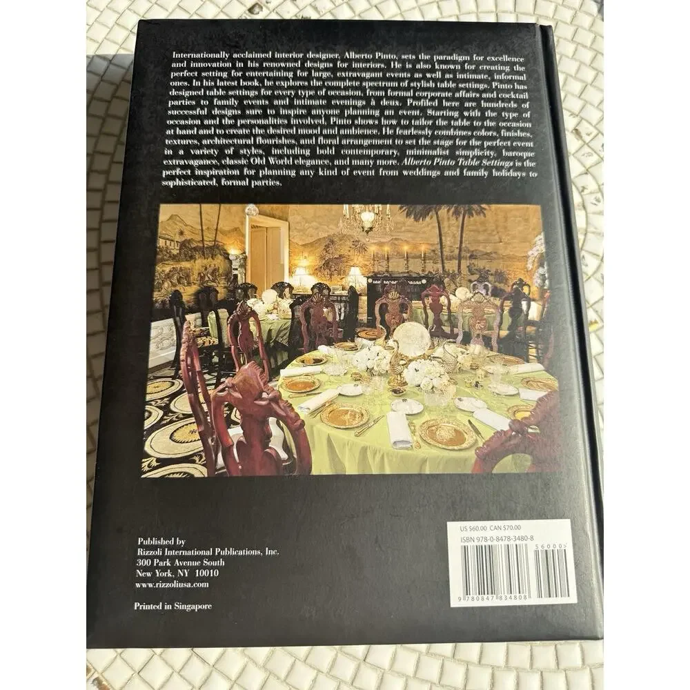 Alberto Pinto: Table Settings by Alberto Pinto (2010, Hardcover) EXCELLENT